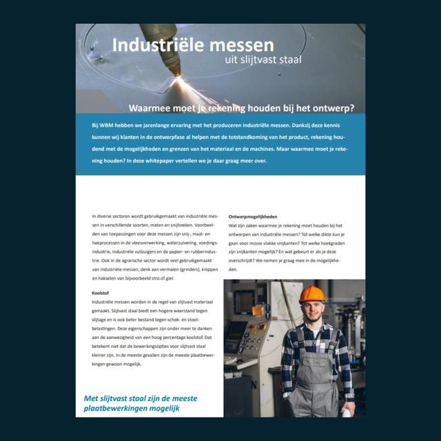 pictogram industriele messen uit slijtvast staal
