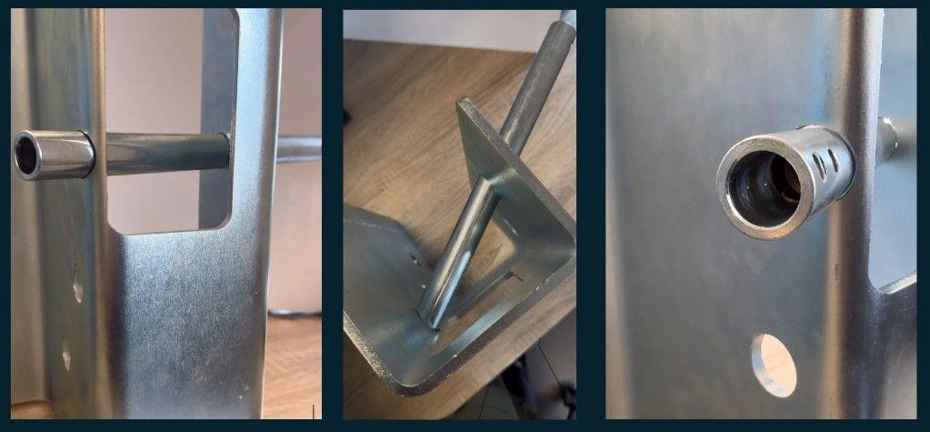 Schuine gaten door de zetlijn