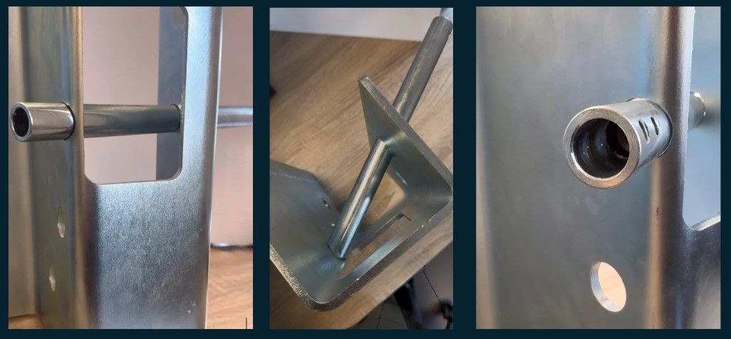 Schuine gaten door de zetlijn